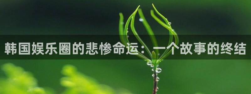 万向娱乐体育老板是谁：韩国娱乐圈的悲惨命运：一个故事的终结